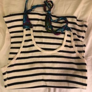 Free People striped halter tank